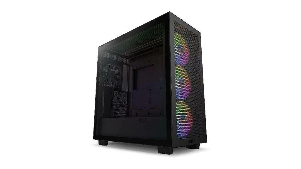 NZXT H7 Flow RGB ATX Mid-Tower Case with RGB Fans Black CM-H71FB-R1 - Best  Buy