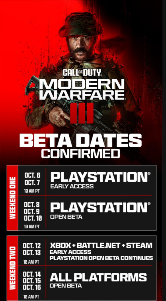 Modern Warfare 3 open beta start time, how to get a MW3 beta code