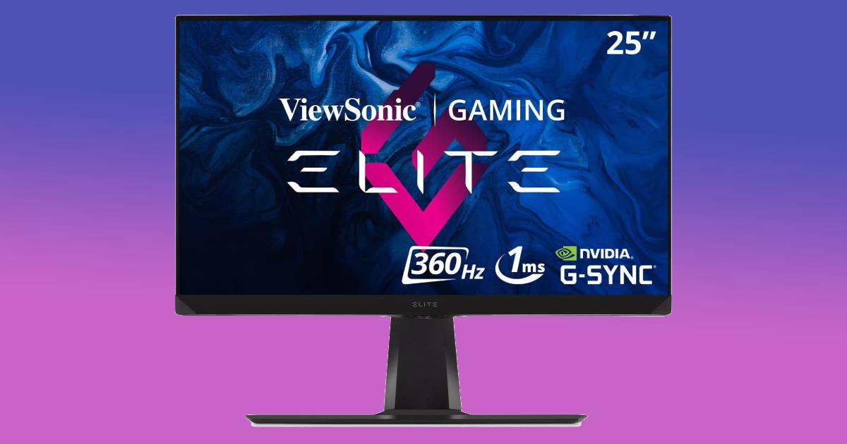 ViewSonic ELITE XG251G 25 Inch 1080p 1ms 360Hz IPS Gaming Monitor with  GSYNC, HDR400, RGB Lighting, NVIDIA Reflex, and Advanced Ergonomics for  Esports 